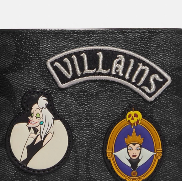 New ๐ Coach Disney 3 In 1 Men Wallet In Signature Canvas With Patches - Picture 1 of 5